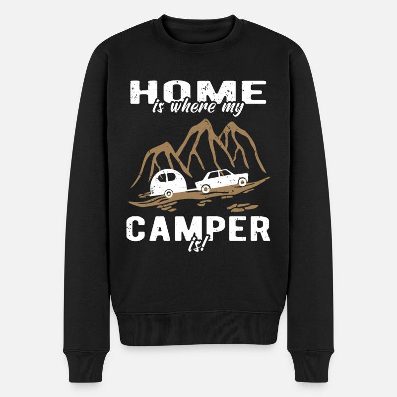 Camping Home Caravane - Pull Premium bio Homme - noir