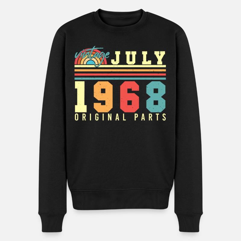 1968 Juillet Rétro - Pull Premium bio Homme - noir