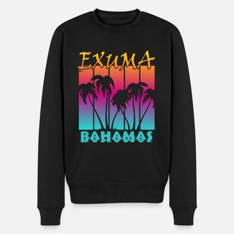 Exuma Bahamas - Männer Premium Bio Pullover - Schwarz