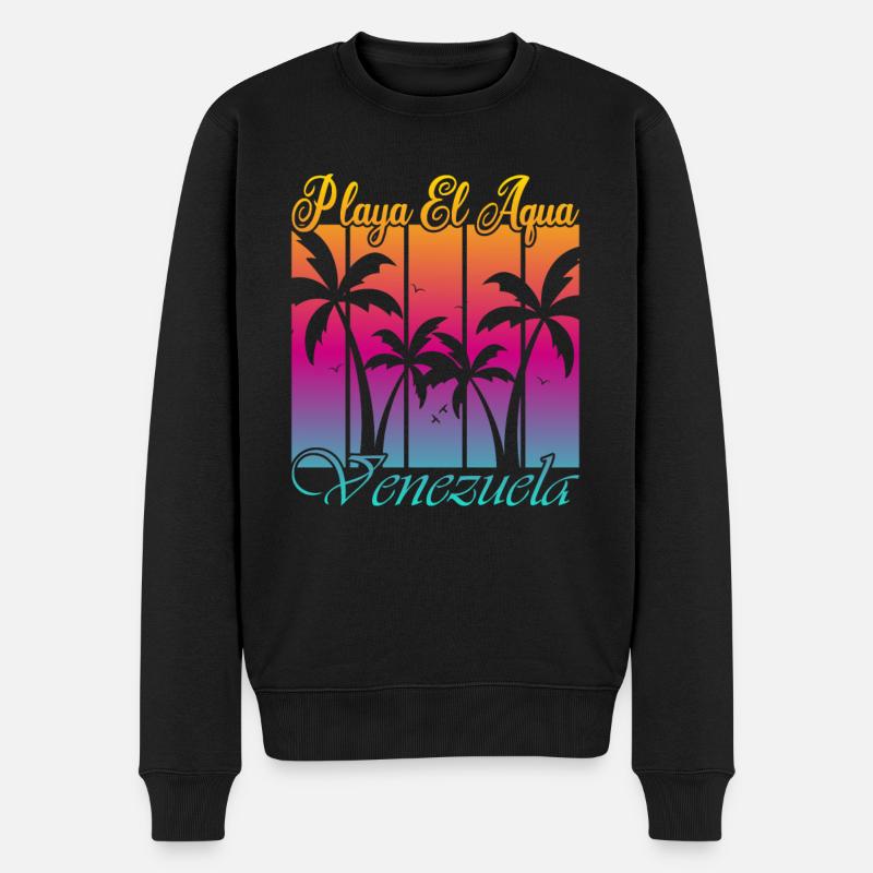 Playa El Aqua Venezuela - Pull Premium bio Homme - noir