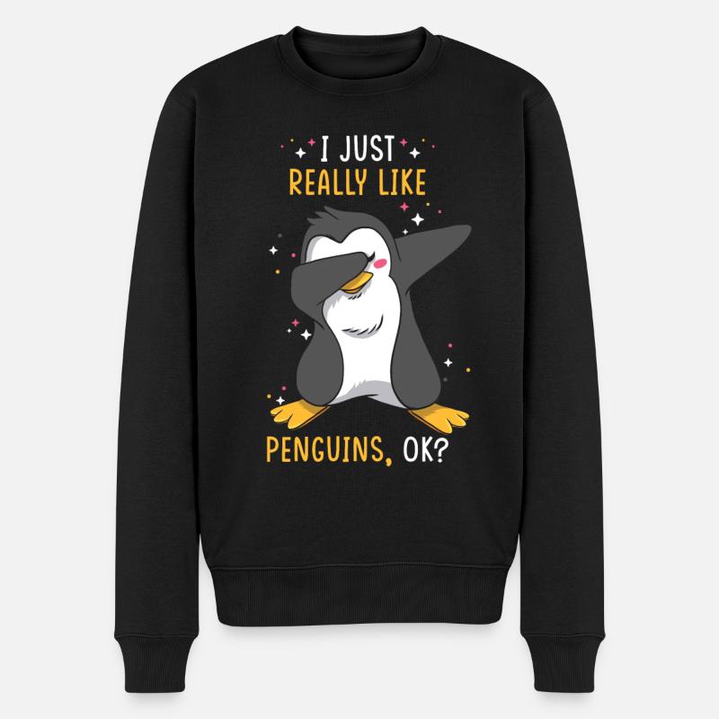 Penguin Love Penguin Dicton - Pull Premium bio Homme - noir