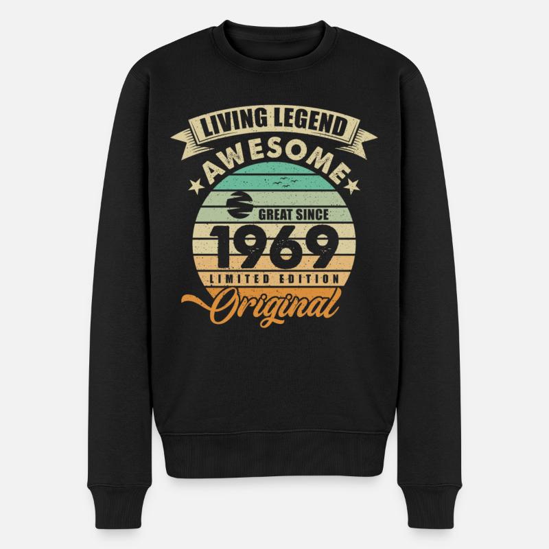 1969 Anniversaire Retro Orginal - Pull Premium bio Homme - noir