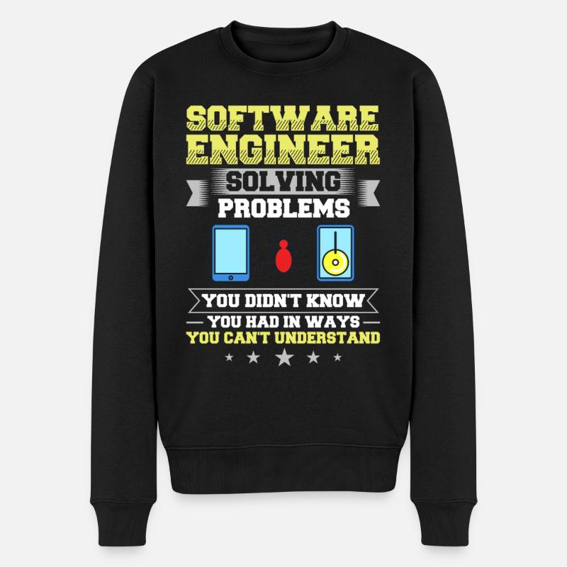 Software Engineering Softwaretechnik Ingenieur - Männer Premium Bio Pullover - Schwarz