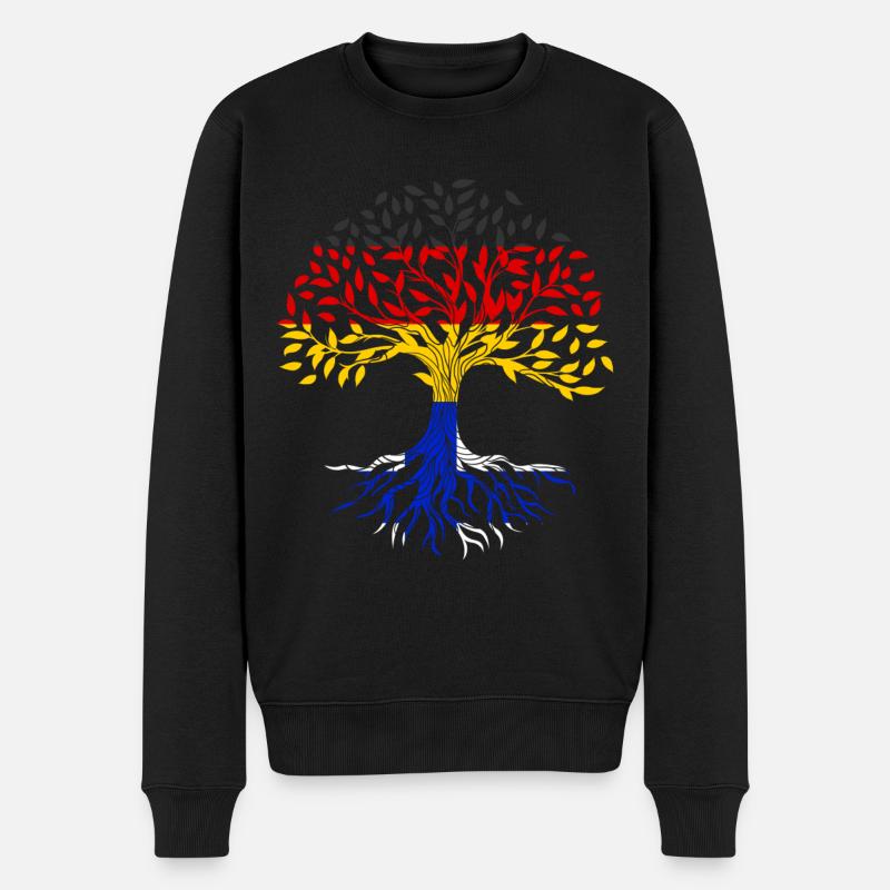 Roots Tree Germany Finland - Men's Premium Organic Jumper - black