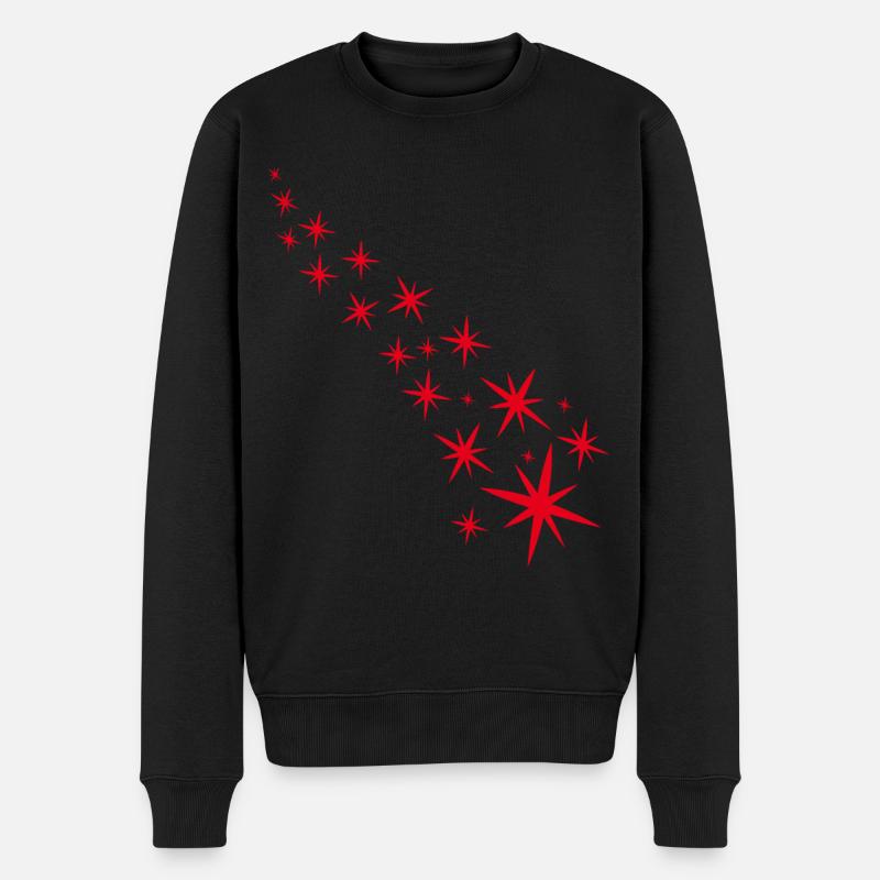 Ciel étoilé rouge - Pull Premium bio Homme - noir