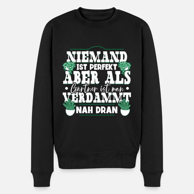 Garten Gärtner - Männer Premium Bio Pullover - Schwarz
