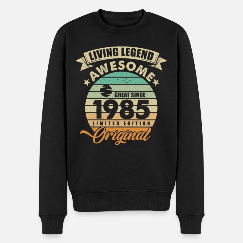 1985 Anniversaire Retro Orginal - Pull Premium bio Homme - noir