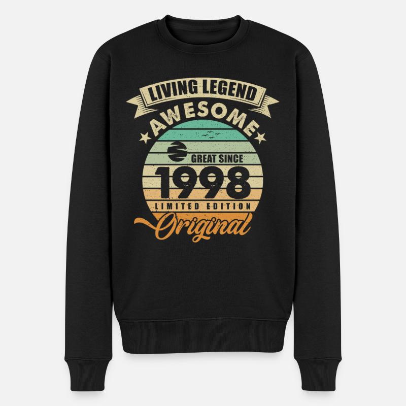 1998 Anniversaire Retro Orginal - Pull Premium bio Homme - noir