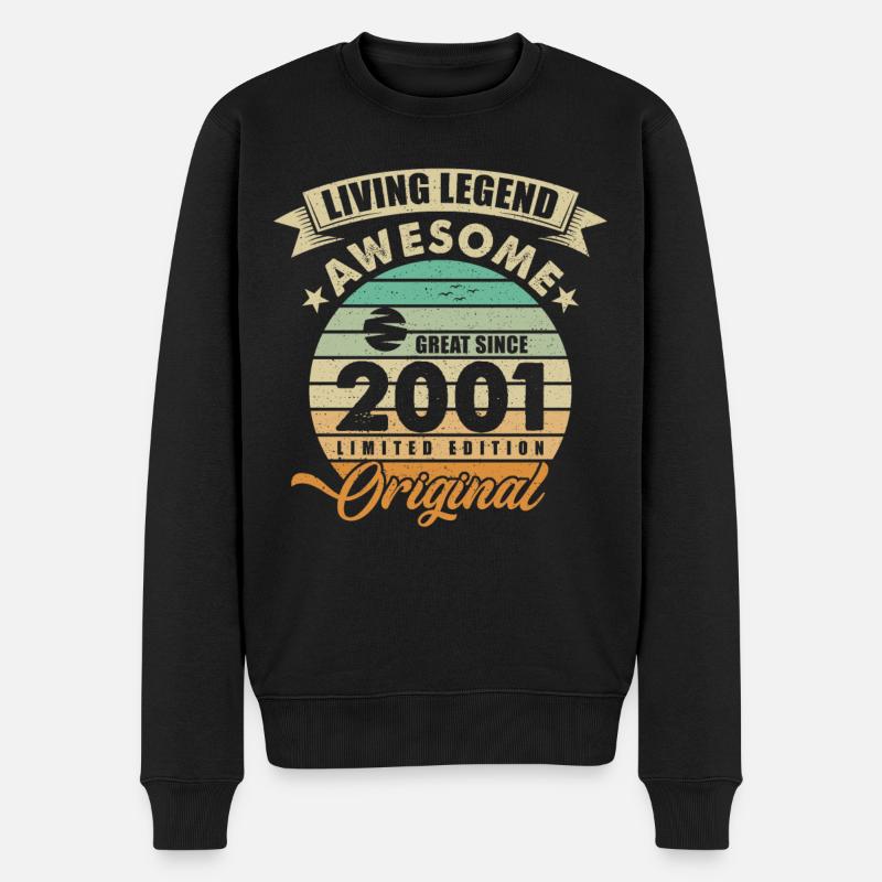 2001 Anniversaire Rétro Original - Pull Premium bio Homme - noir