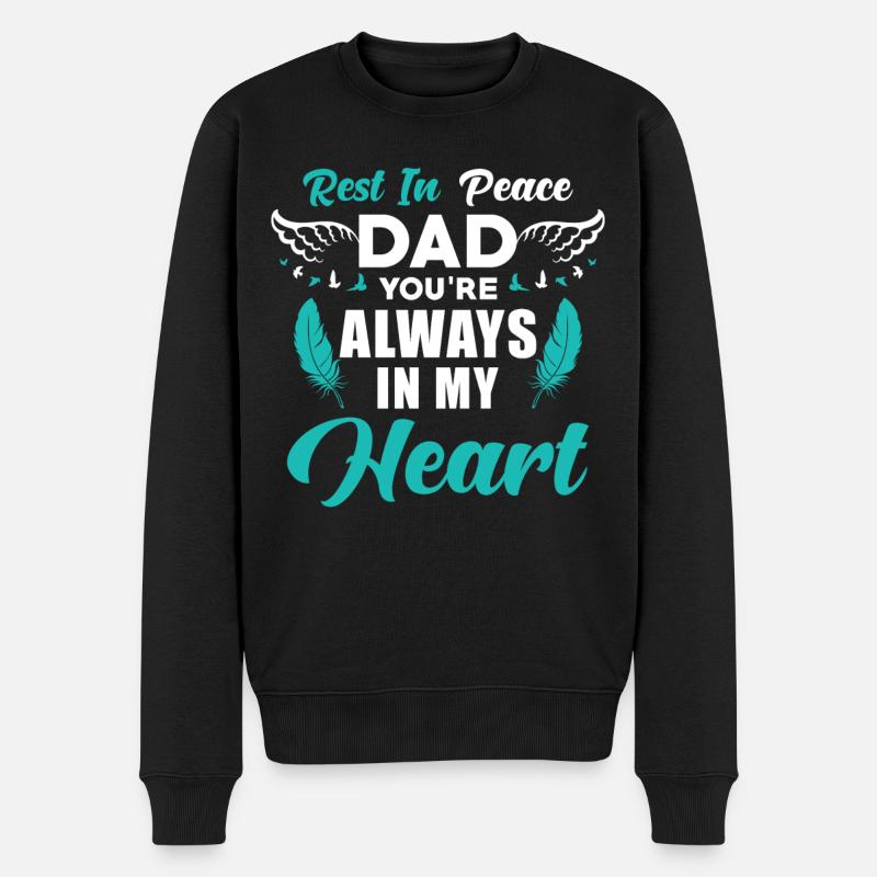 Vater Erinnerung - Männer Premium Bio Pullover - Schwarz