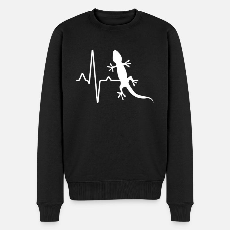 Battement de cœur de lézard - Pull Premium bio Homme - noir
