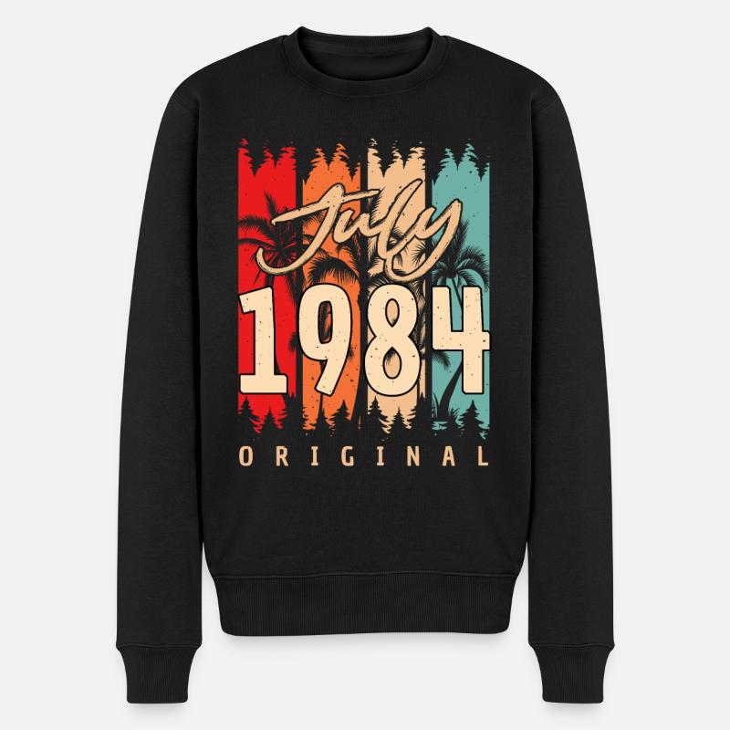 Né en juillet 1984 - Pull Premium bio Homme - noir