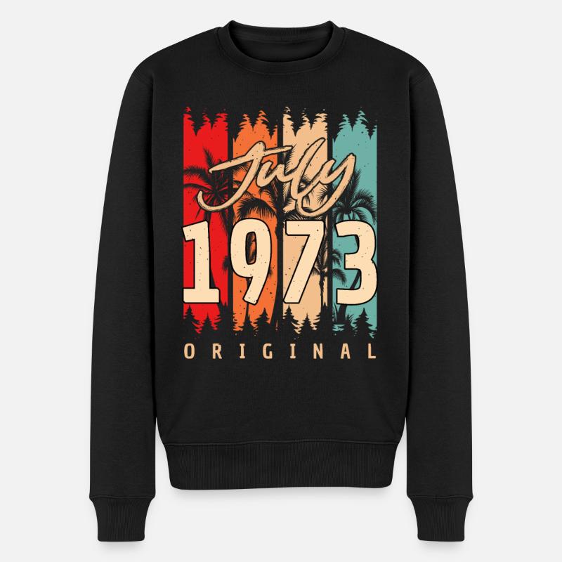 1973 Juillet Original - Pull Premium bio Homme - noir