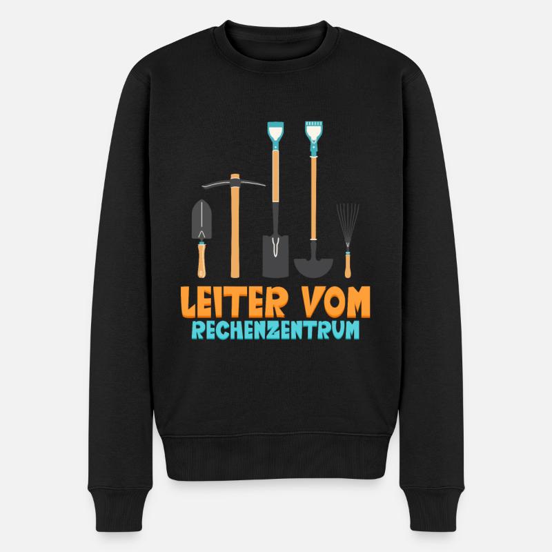 Leiter vom Rechenzentrum Garten Gärtner - Männer Premium Bio Pullover - Schwarz