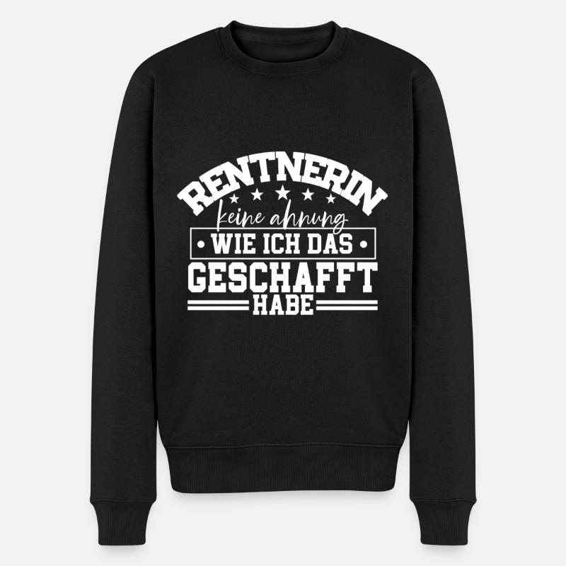 Rentnerin - Männer Premium Bio Pullover - Schwarz