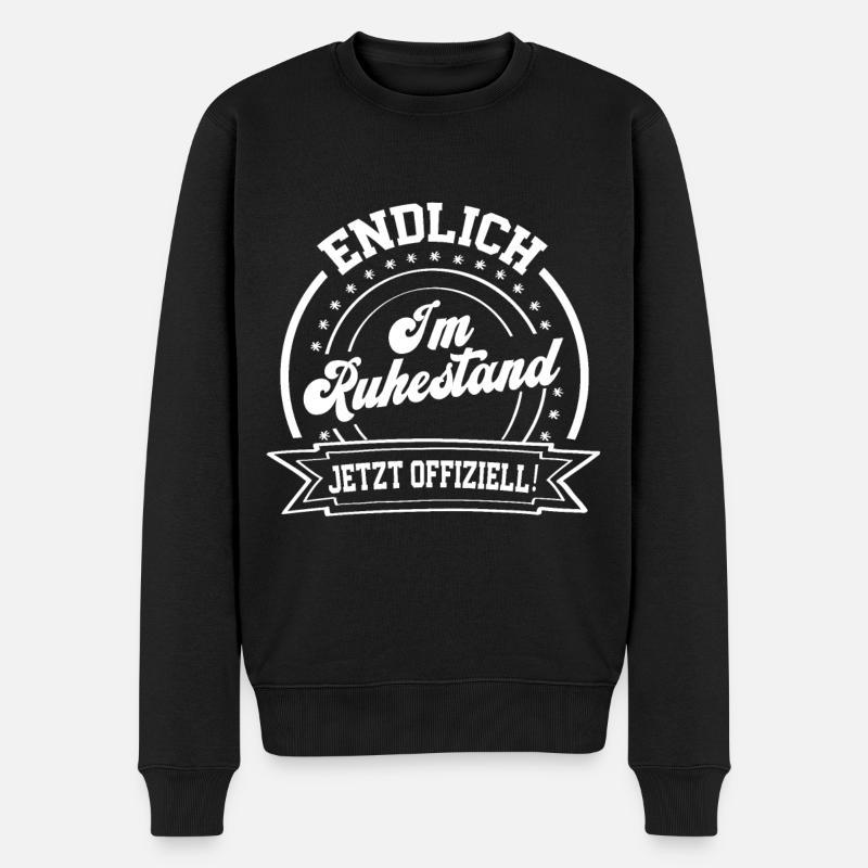 Endlich im Ruhestand Rentner - Männer Premium Bio Pullover - Schwarz