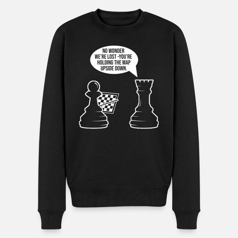 Pièces d’échecs hess Meme - Pull Premium bio Homme - noir