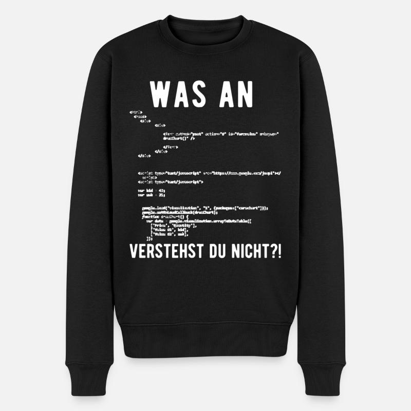 Informatik Informatiker Lustiges Programmierer - Männer Premium Bio Pullover - Schwarz