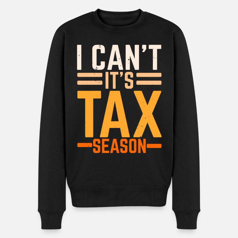 Ich kann nicht, es ist Steuersaison Steuerberater - Männer Premium Bio Pullover - Schwarz