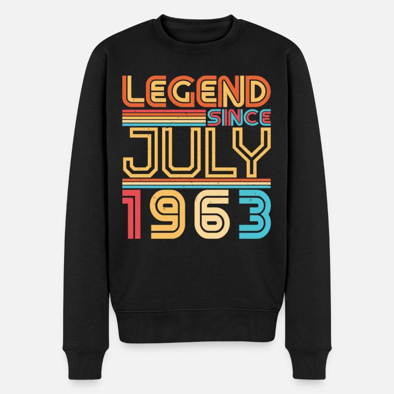 Juli 1963 Legendär - Männer Premium Bio Pullover - Schwarz