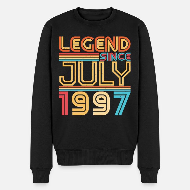 Geburtsmonat Juli 1997 - Männer Premium Bio Pullover - Schwarz