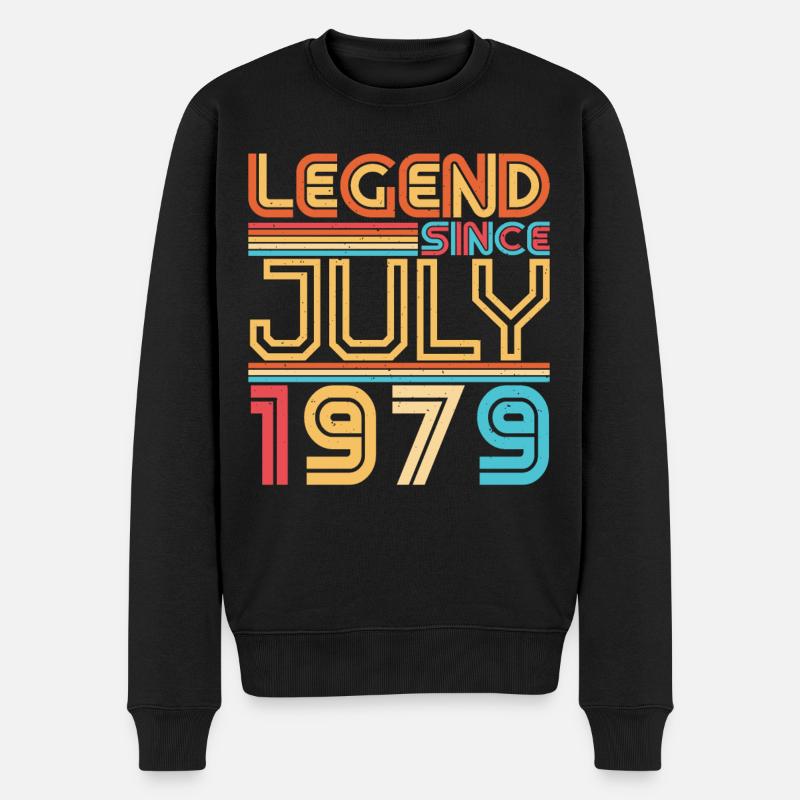 Geboren Im Juli 1979 - Männer Premium Bio Pullover - Schwarz