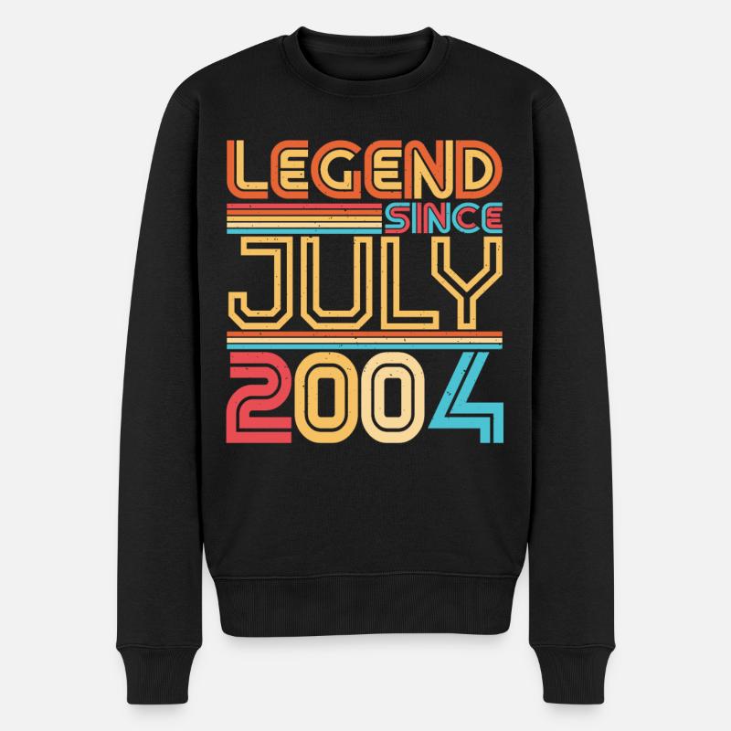 Juli 2004 Endlich 18. - Männer Premium Bio Pullover - Schwarz