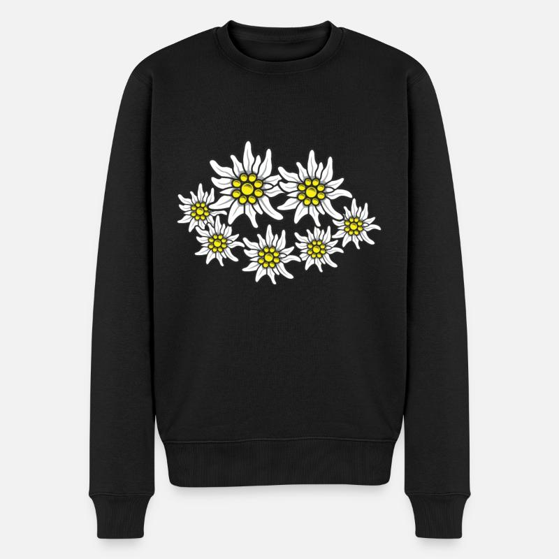 Edelweiss Alpes Alpes-Edelweiss Randonnée - Pull Premium bio Homme - noir