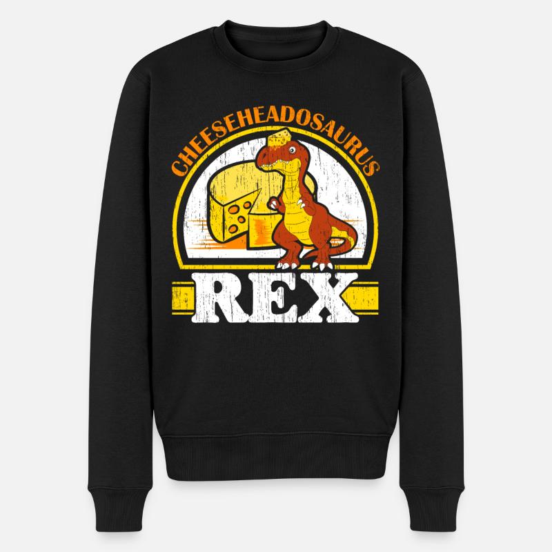 Cheeseheadosaurus Rex Paläontologe Dinosaurier Din - Männer Premium Bio Pullover - Schwarz