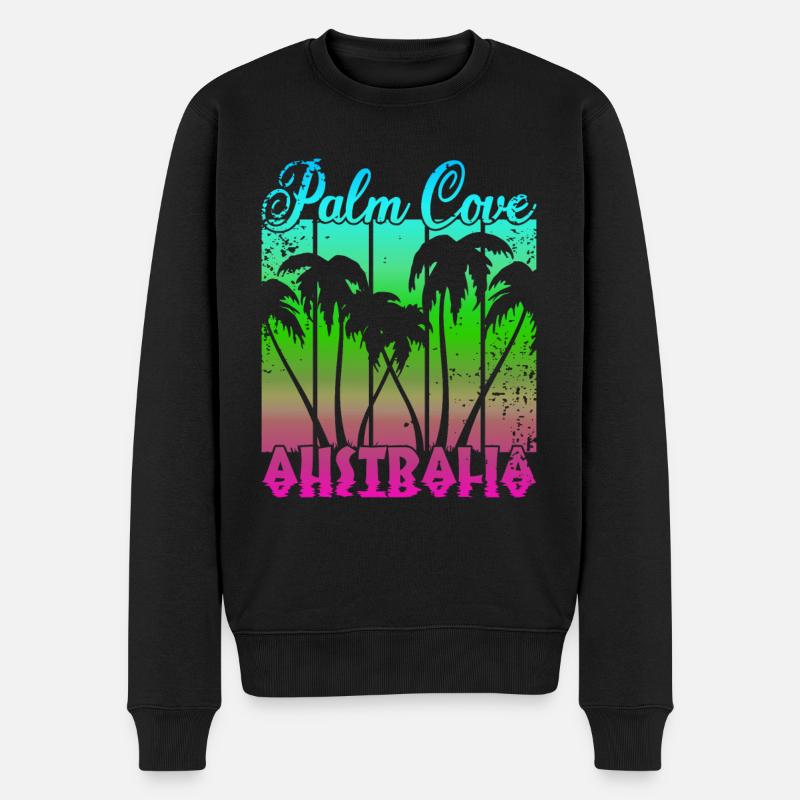 Palm Cove Australia - Männer Premium Bio Pullover - Schwarz