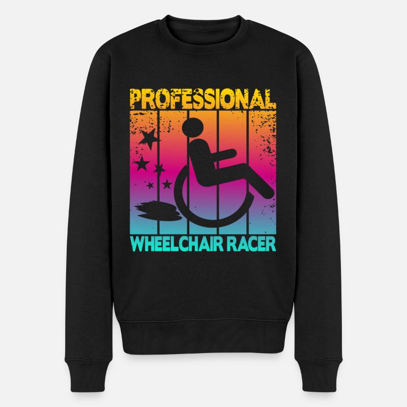 Professional Wheelchair Racer - Männer Premium Bio Pullover - Schwarz