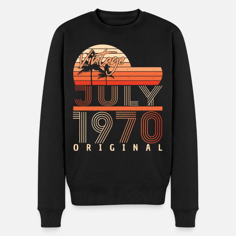 Né en 1970 en juillet - Pull Premium bio Homme - noir
