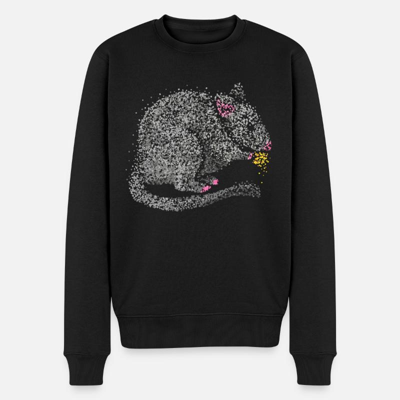 Ratte Ratten Hausratte Wanderratte Rattenzüchter - Männer Premium Bio Pullover - Schwarz