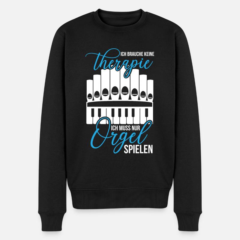 Orgel Therapie Kirchenmusik Orgelspieler Orgeln - Männer Premium Bio Pullover - Schwarz