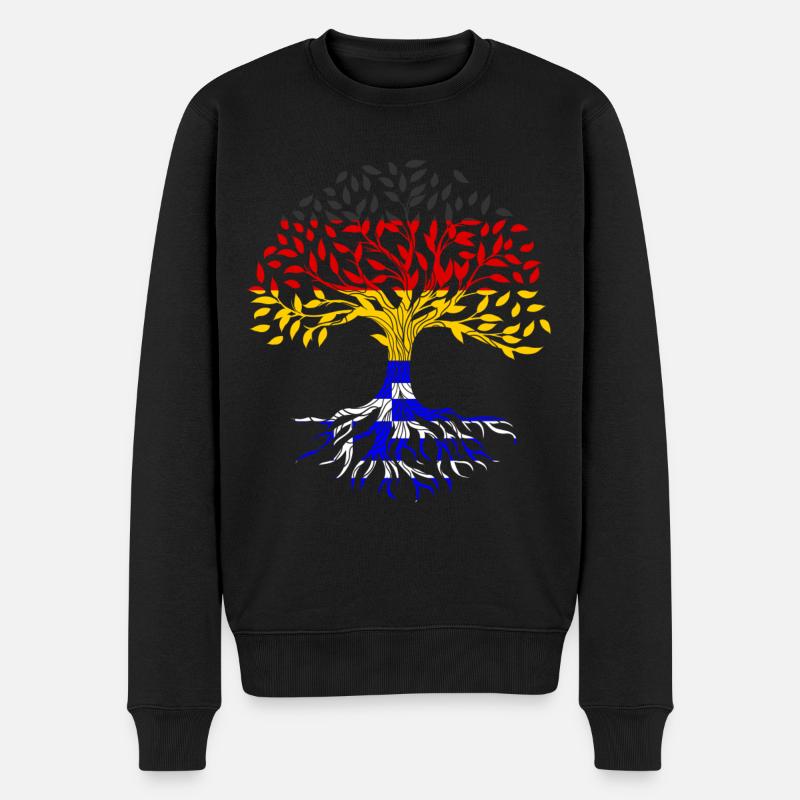 Roots Tree Allemagne Grèce - Pull Premium bio Homme - noir