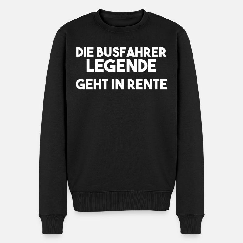 Busfahrer Spruch - Männer Premium Bio Pullover - Schwarz