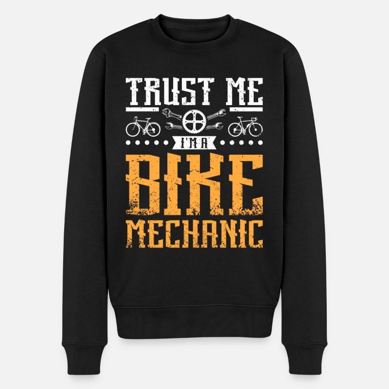 Trust me I'm a bike mechanic - Männer Premium Bio Pullover - Schwarz
