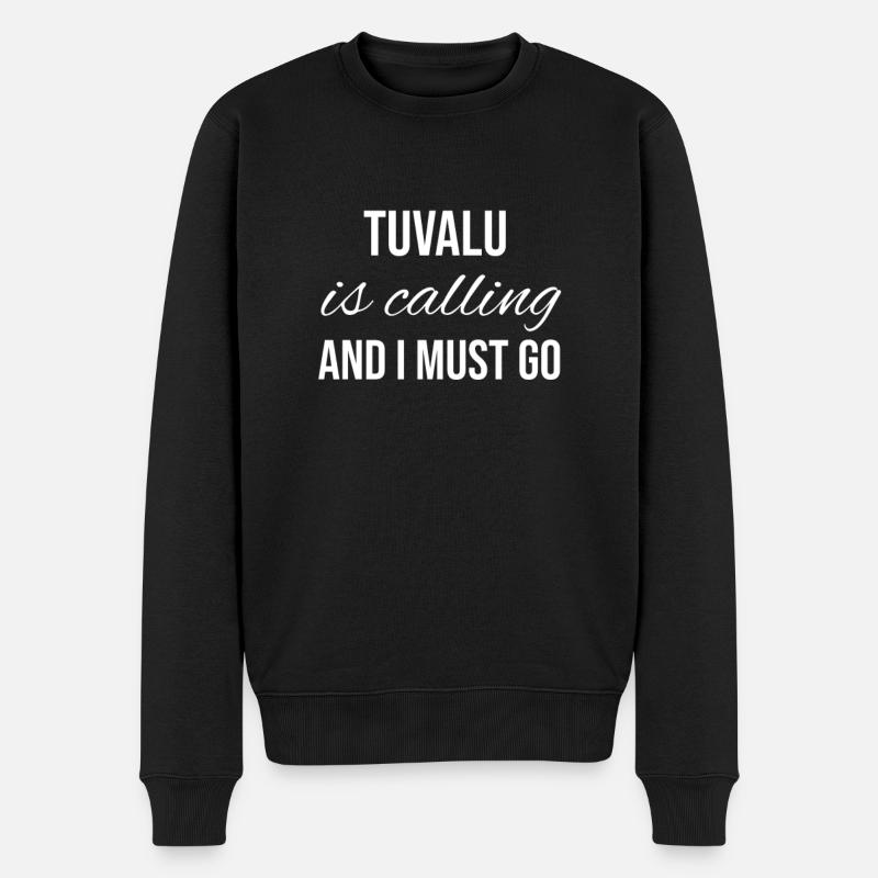 Tuvalu - Männer Premium Bio Pullover - Schwarz