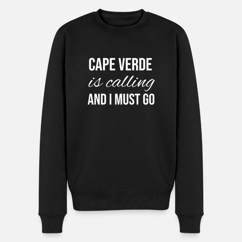 Cape Verde - Männer Premium Bio Pullover - Schwarz
