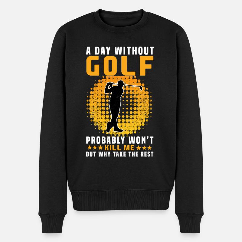 Golf - Männer Premium Bio Pullover - Schwarz