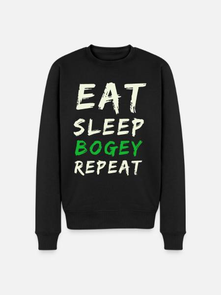 Eat sleep golf repeat - Men's Premium Organic Jumper - black