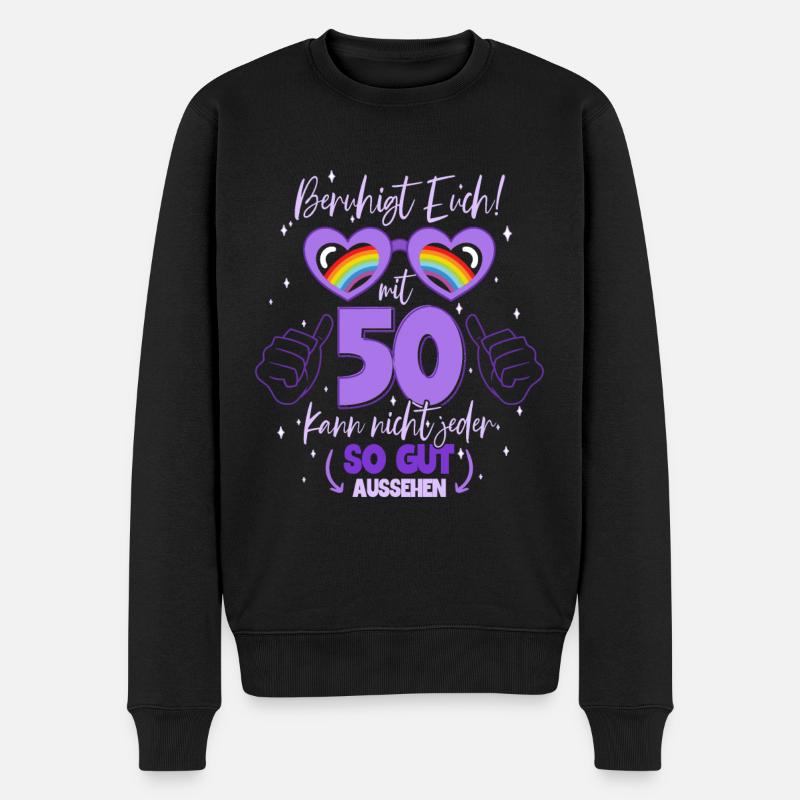 50. Geburtstag So gut kann man mit 50 aussehen - Männer Premium Bio Pullover - Schwarz