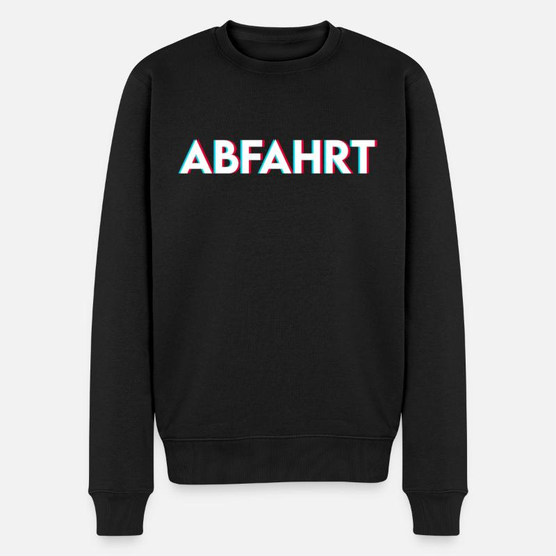 Techno feiern Party - Männer Premium Bio Pullover - Schwarz