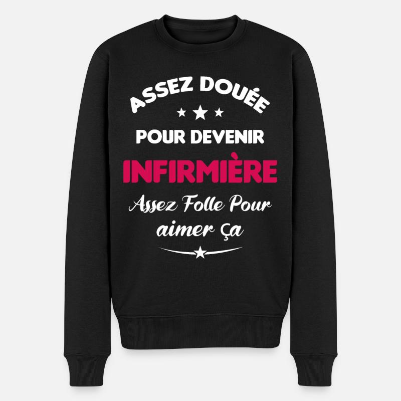 Assez douée pour devenir infirmière cadeau - Pull Premium bio Homme - noir