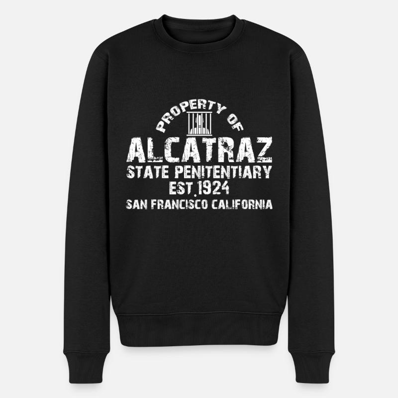 San Francisco Alcatraz Kalifornien - Männer Premium Bio Pullover - Schwarz