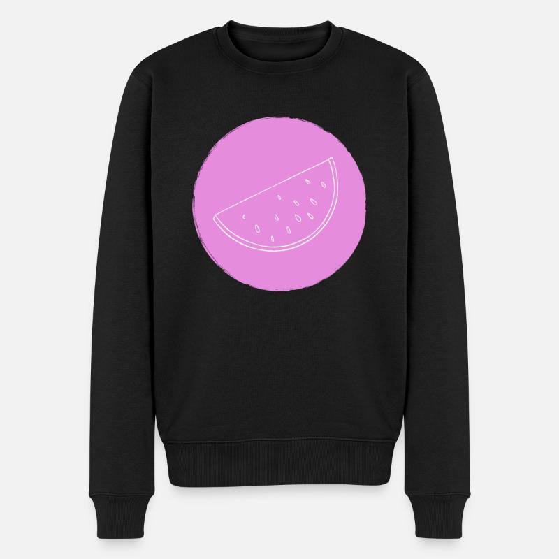 Wassermelone - Männer Premium Bio Pullover - Schwarz
