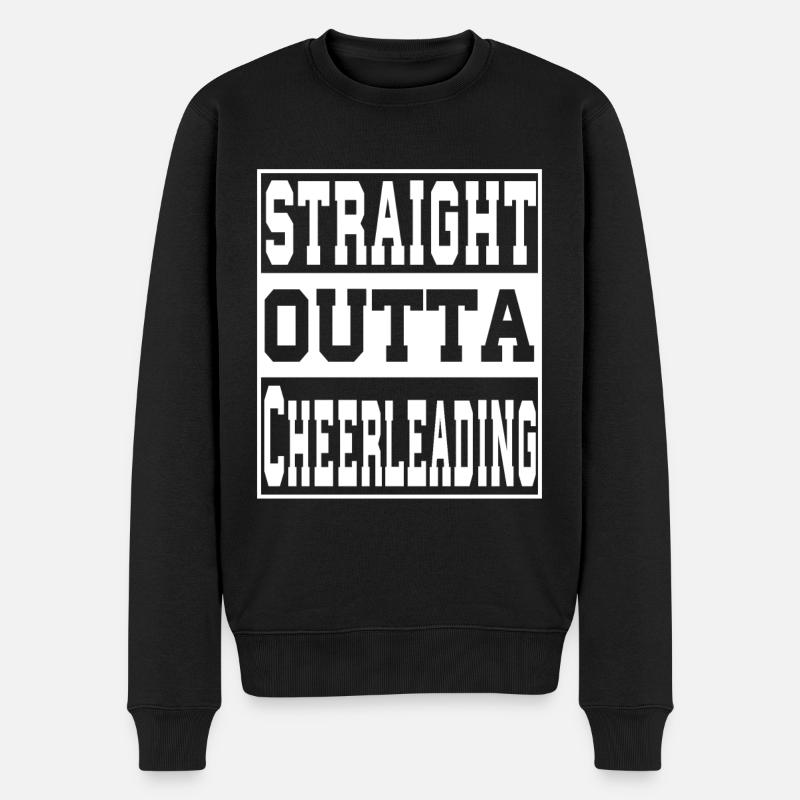 Cheerleading Spruch lustig - Männer Premium Bio Pullover - Schwarz