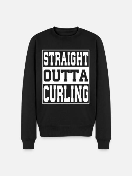Curling saying funny - Men's Premium Organic Jumper - black