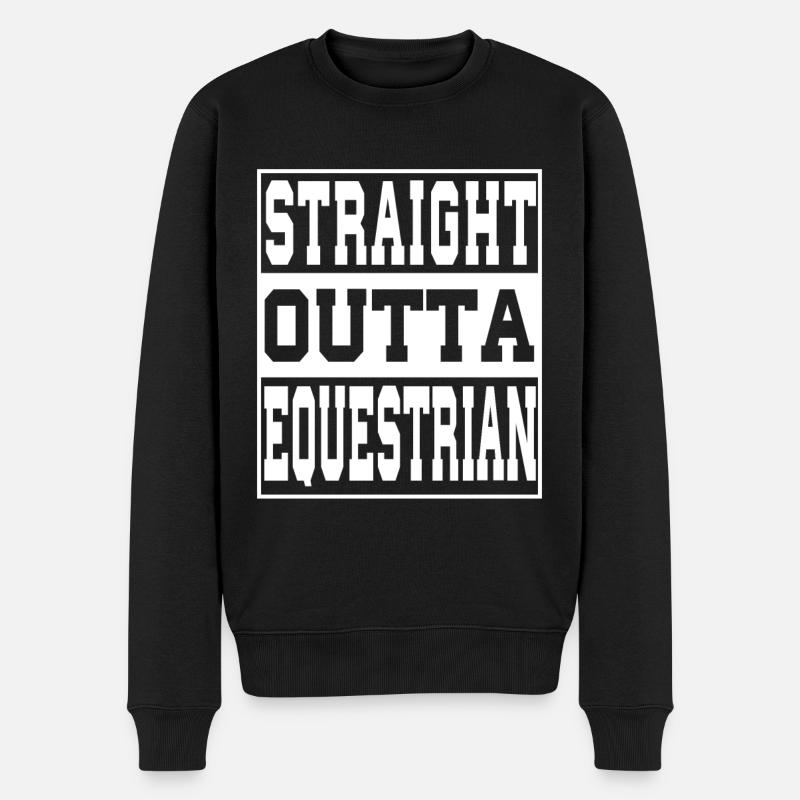 Reitsport Spruch lustig - Männer Premium Bio Pullover - Schwarz