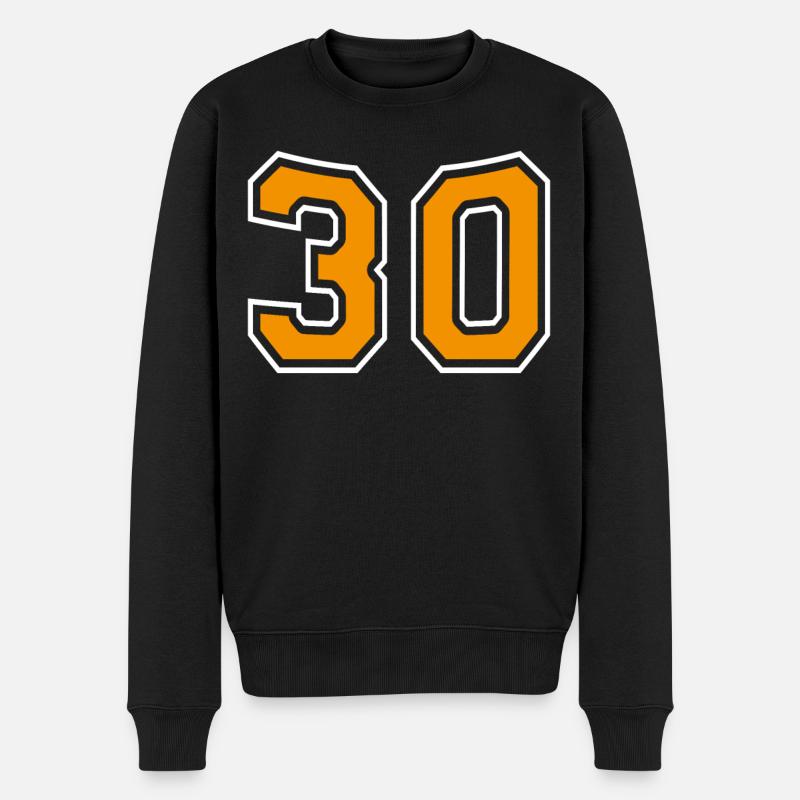 Numéro 30 Orange - Pull Premium bio Homme - noir